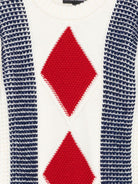 Maglione per bambino Emporio Armani Kids bianco con motivo a rombi - Rubino Kids