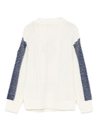 Maglione per bambino Emporio Armani Kids bianco con motivo a rombi - Rubino Kids