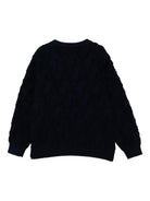 Maglione per bambino Emporio Armani Kids blu con maniche corte - Rubino Kids