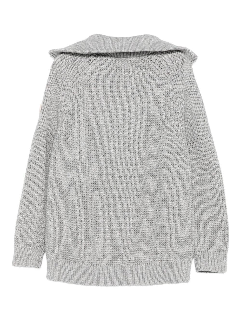Maglione per bambino Emporio Armani Kids grigio con cerniera sul collo - Rubino Kids