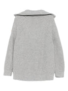 Maglione per bambino Emporio Armani Kids grigio con cerniera sul collo - Rubino Kids