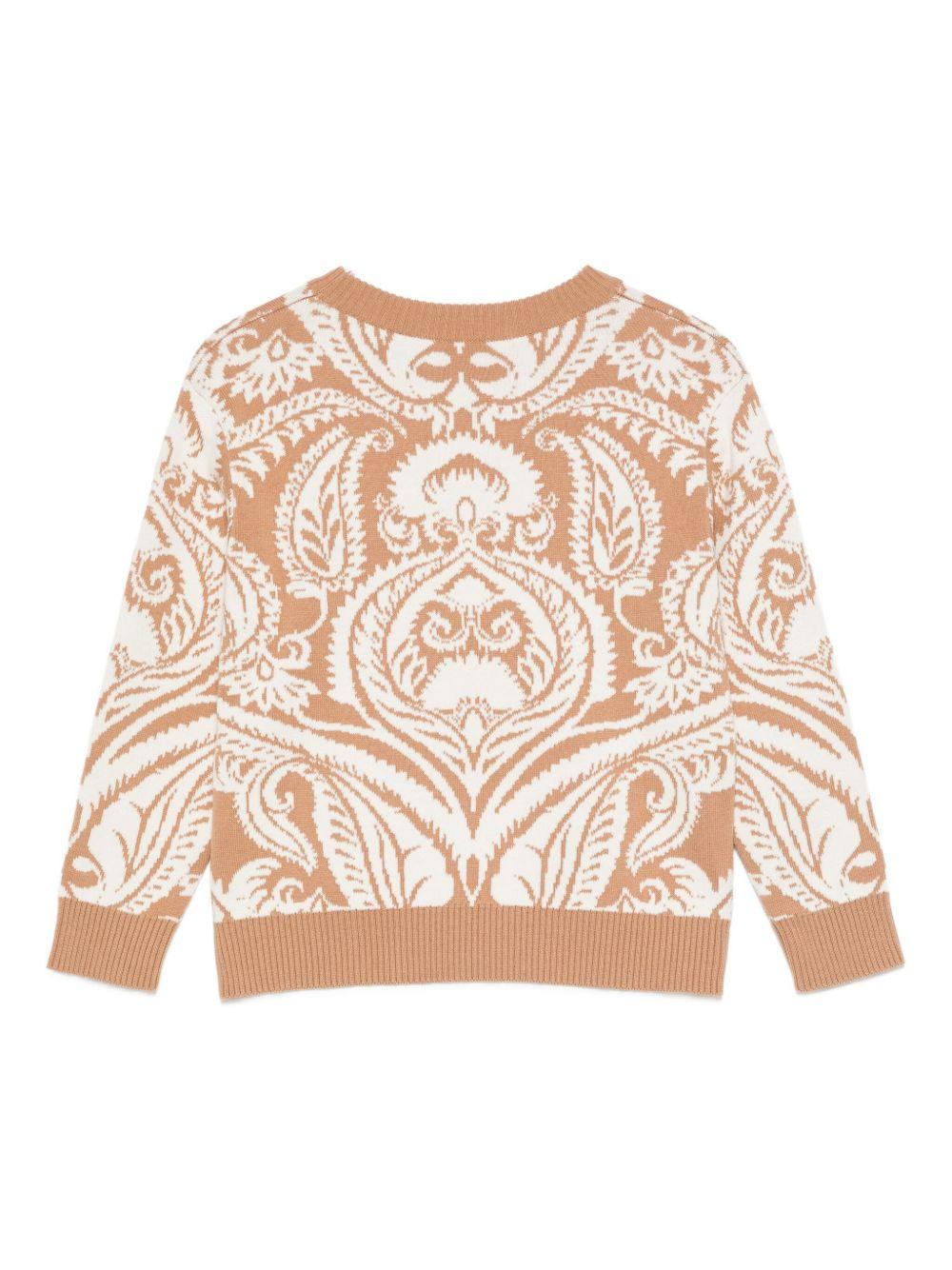 Maglione per bambino ETRO KIDS beige con motivo paisley - Rubino Kids