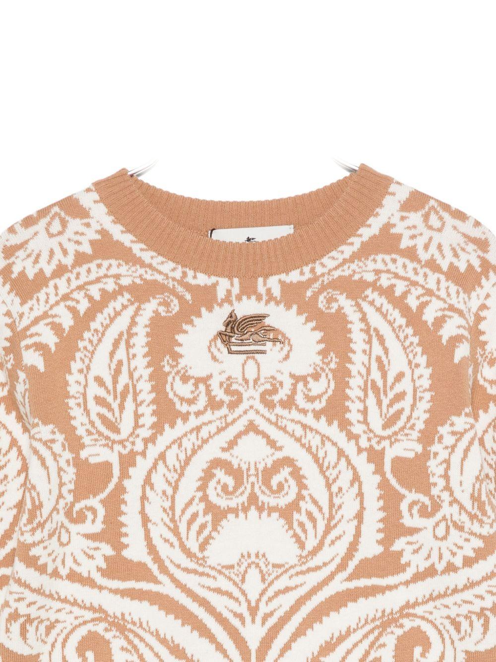 Maglione per bambino ETRO KIDS beige con motivo paisley - Rubino Kids