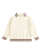 Maglione per bambino Fendi Kids bianco in maglia a trecce - Rubino Kids