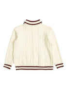 Maglione per bambino Fendi Kids bianco in maglia a trecce - Rubino Kids