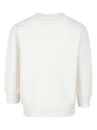Maglione per bambino Givenchy Kids bianco 4G goffrato - Rubino Kids