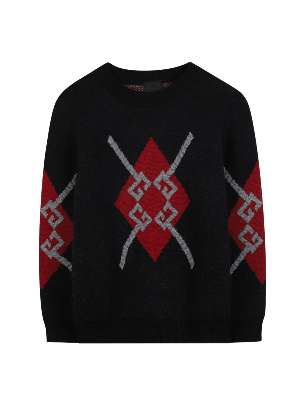 Maglione per bambino Givenchy Kids nero con motivo a rombi - Rubino Kids