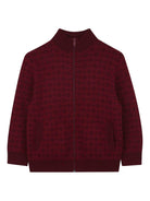 Maglione per bambino Givenchy Kids rosso con motivo con monogramma all - over - Rubino Kids