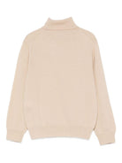 Maglione per bambino Il Gufo beige con collo alto - Rubino Kids