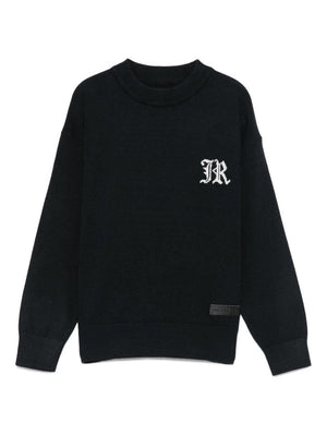 John Richmond Junior Boys' Blue Intarsia Logo Sweater