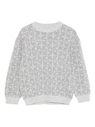 Maglione per bambino John Richmond Junior grigio con logo in lana - Rubino Kids
