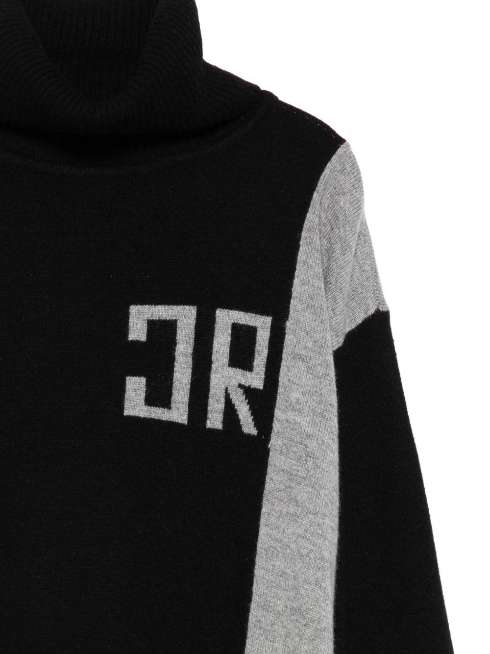 Maglione per bambino John Richmond Junior nero a collo alto - Rubino Kids