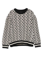 Maglione per bambino John Richmond Junior nero con logo all - over - Rubino Kids