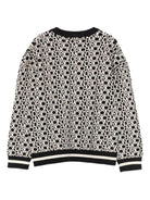 Maglione per bambino John Richmond Junior nero con logo all - over - Rubino Kids
