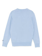 Maglione per bambino MC2 Saint Barth Kids azzurro con ricamo Snoopy e pizza - Rubino Kids