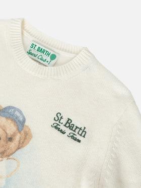 Maglione per bambino Mc2 Saint Barth Kids beige in misto cashmere - Rubino Kids