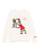 Maglione per bambino MC2 Saint Barth Kids bianco con ricamo Grinch sul davanti - Rubino Kids