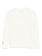 Maglione per bambino MC2 Saint Barth Kids bianco con stampa grafica "Friends forever" - Rubino Kids