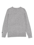 Maglione per bambino MC2 Saint Barth Kids grigio con scritta ricamata sul davanti "It's hard to follow me" - Rubino Kids