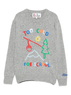 Maglione per bambino MC2 Saint Barth Kids  grigio con stampa 