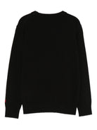 Maglione per bambino MC2 Saint Barth Kids nero con ricamo Grinch sul davanti - Rubino Kids