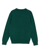 Maglione per bambino MC2 Saint Barth Kids verde con ricamo treno sul davanti - Rubino Kids