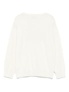 Maglione per bambino Moschino Kids bianco con logo Teddy Bear - Rubino Kids