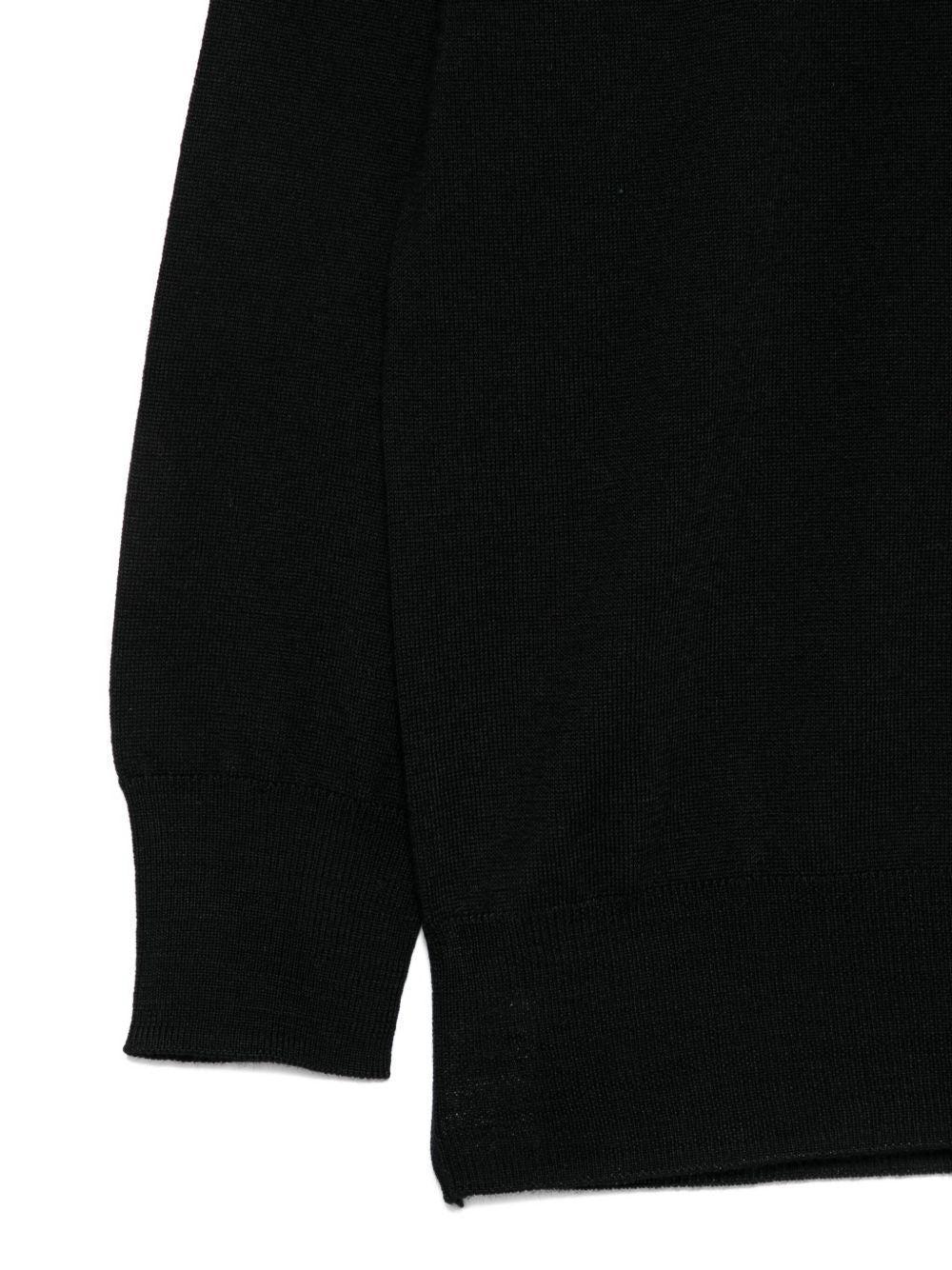 Maglione per bambino Paolo Pecora Kids nero in lana a collo alto - Rubino Kids