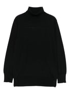 Maglione per bambino Paolo Pecora Kids nero in lana a collo alto - Rubino Kids