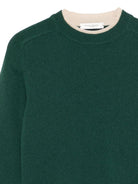 Maglione per bambino Paolo Pecora Kids verde con collo a contrasto - Rubino Kids
