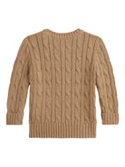 Maglione per bambino Polo Ralph Lauren Kids beige con motivo frontale a trecce - Rubino Kids
