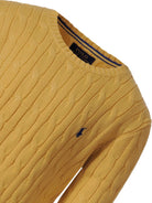 Maglione per bambino Polo Ralph Lauren Kids giallo con ricamo logo Polo Pony sul davanti - Rubino Kids