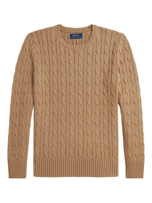Polo Ralph Lauren Kids Brown Knitted Sweater for Boys