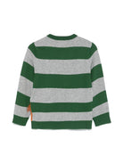Maglione per bambino Stella McCartney Kids grigio e verde a righe - Rubino Kids
