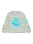 Maglione per bambino Stella McCartney Kids verde con ricamo - Rubino Kids