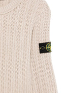 Maglione per bambino Stone Island Junior beige con intarsio a trecce - Rubino Kids