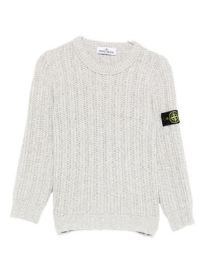 Stone Island Junior grey logo sweater for boys