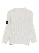 Maglione per bambino Stone Island Junior grigio con logo - Rubino Kids
