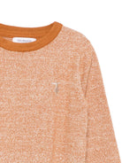 Maglione per bambino Trussardi Junior arancione girocollo con orlo a coste - Rubino Kids