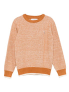 Maglione per bambino Trussardi Junior arancione girocollo con orlo a coste - Rubino Kids