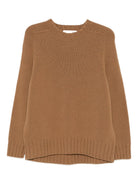 Maglione per donna THE M marrone con scollo rotondo - Rubino Kids