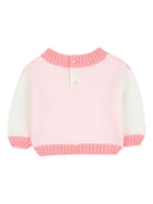 Maglione per neonata Billieblush rosa con design color - block - Rubino Kids