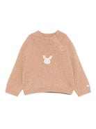 Maglione per neonata Donsje beige con ricamo coniglio - Rubino Kids