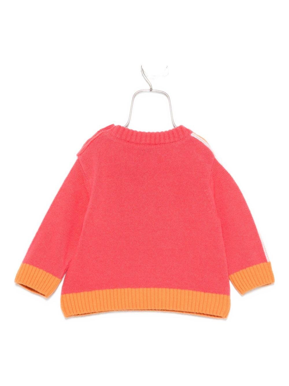 Maglione per neonata ETRO KIDS fucsia con motivo Pegaso - Rubino Kids
