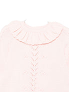 Maglione per neonata Louise Misha rosa con colletto arricciato - Rubino Kids