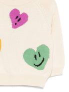 Maglione per neonata Molo bianco con ricamo cuori - Rubino Kids