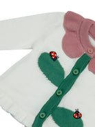 Maglione per neonata Stella McCartney Kids bianco con design a fiore - Rubino Kids