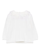 Maglione per neonata Tartine Et Chocolat bianco con colletto in pizzo - Rubino Kids