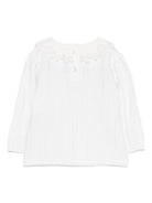 Maglione per neonata Tartine Et Chocolat bianco con colletto in pizzo - Rubino Kids