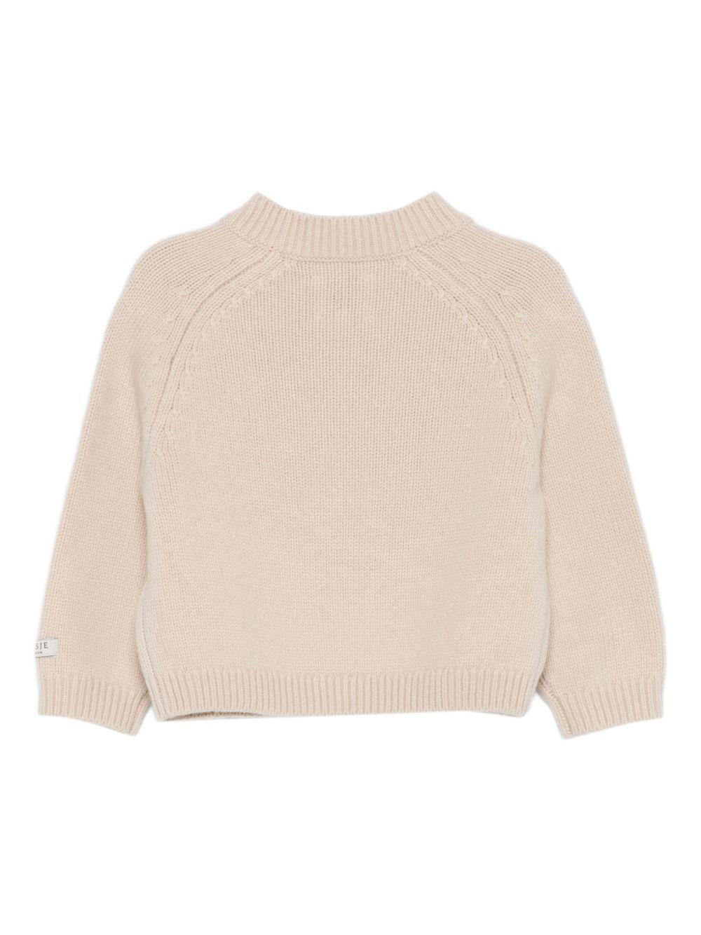 Maglione per neonati Donsje beige con ricamo unicorno - Rubino Kids